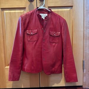 Red Leather Rena Rowan Jacket